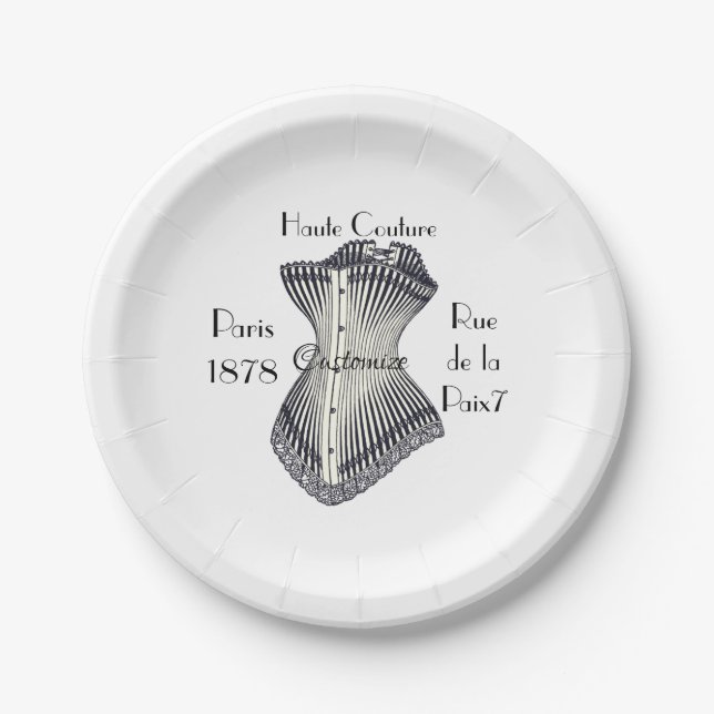 Haute Couture Corset Thunder_Cove    Paper Plate (Front)