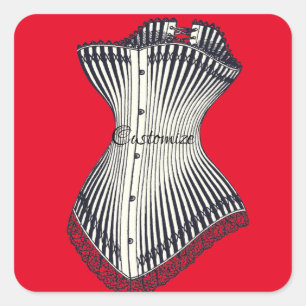 Haute Couture Corset Thunder_Cove   Square Sticker