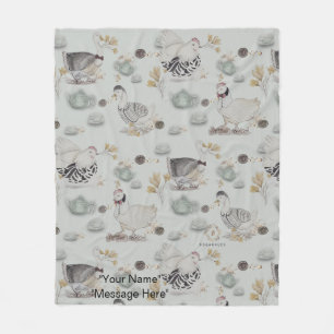 Haute Couture Ducks & Chicken Baby Fleece Blanket