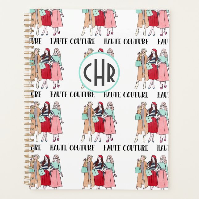 Haute Couture | Fashion | Paris | Monogram Planner (Front)