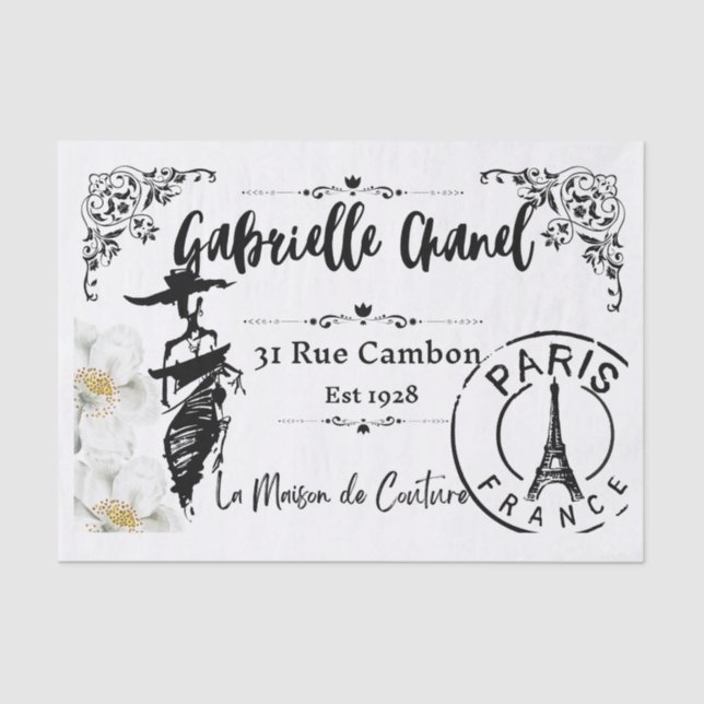 Haute Couture - French Fashion Tissue Paper (Front)