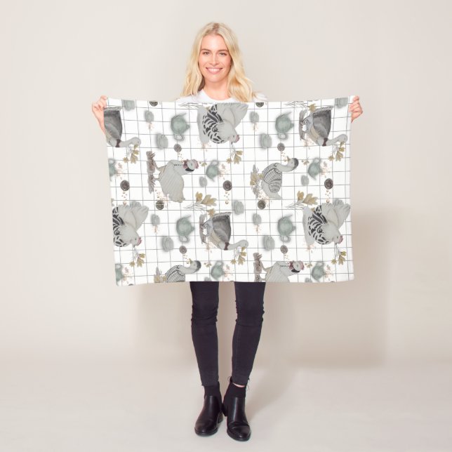 Haute couture print baby fleece blanket (In Situ)