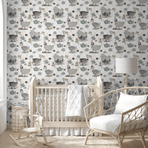 Haute Couture Print Kidsroom Wallpaper