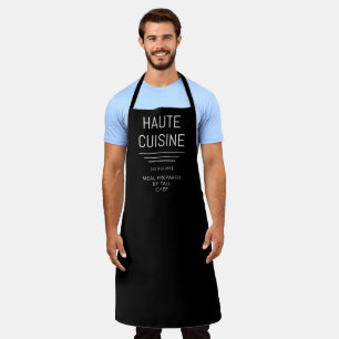 Haute Cuisine Meal Prepared by Tall French Chef Apron