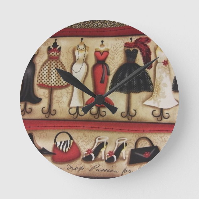 Haute Fashion Round Clock (Front)