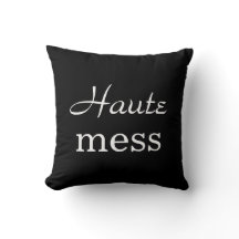 Haute Mess Pillow in black