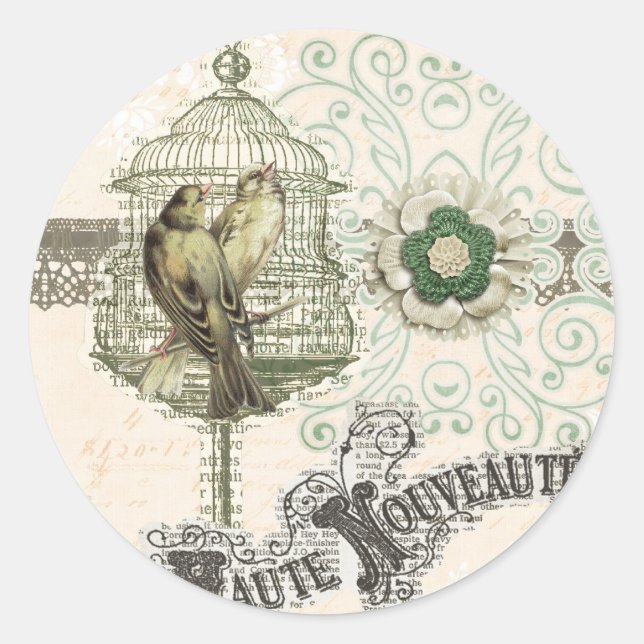 Haute Nouveau en Paris Classic Round Sticker (Front)