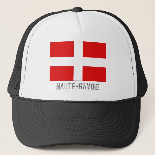 Haute-Savoie flag with name Trucker Hat (Front)