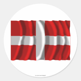 Haute-Savoie waving flag Classic Round Sticker