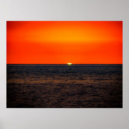 Hauting dark red Maui sunset poster