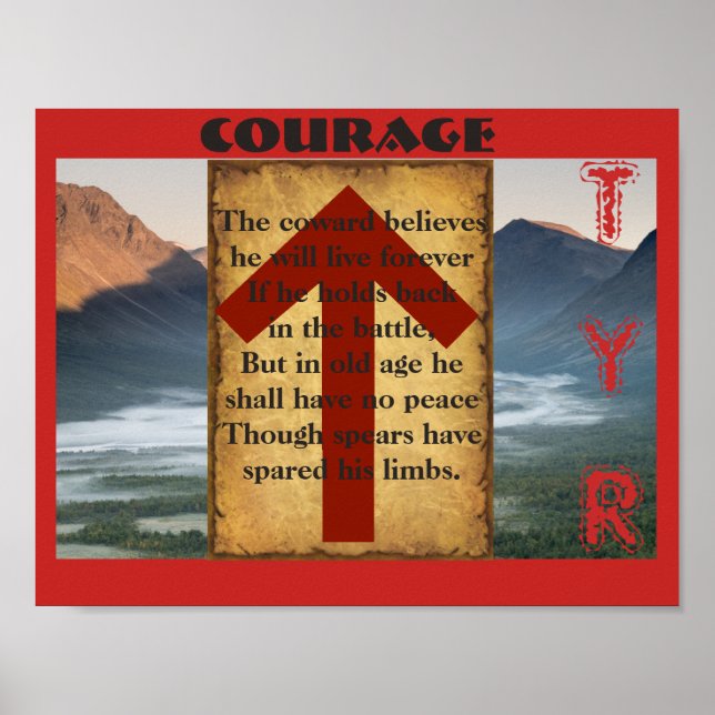 Havamal Courage Poster (Front)
