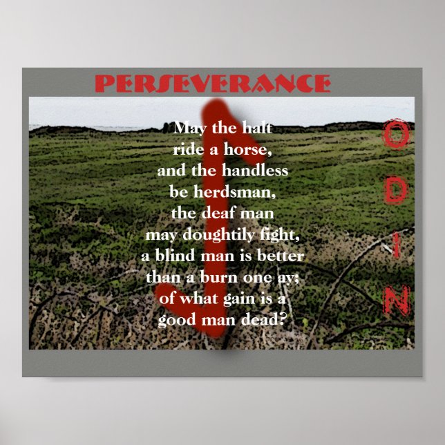 Havamal Perseverance Poster (Front)