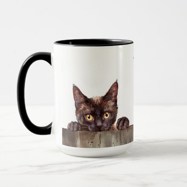 Havana Brown Cat Mug (Left)
