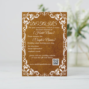 Havana Brown Minimal Elegant Wedding Enclosure Car Card