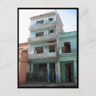 havana building green postcard