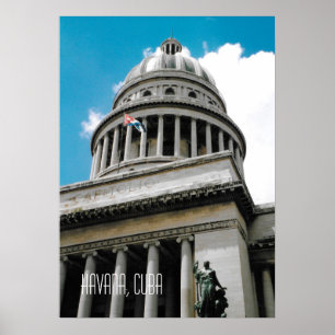 Havana Capitol Building Cuba Souvenir Poster