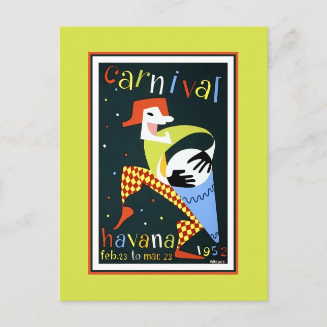 Havana Carnival 1952 Postcard (Front)