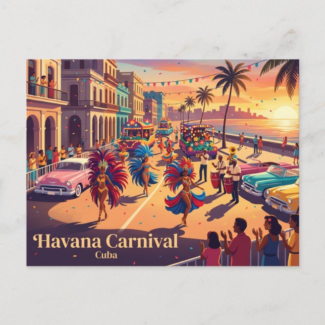 Havana Carnival Cuba Postcard (Front)