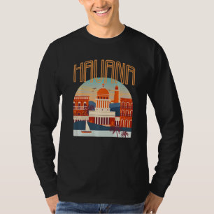 Havana City El Malecon Cuba Souvenir Caribbean His T-Shirt