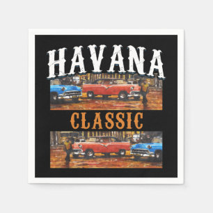 Havana Classic - Cuban Vintage Car Art Napkin