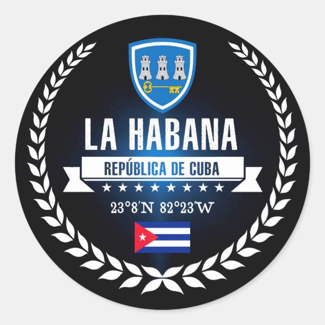 Havana Classic Round Sticker (Front)
