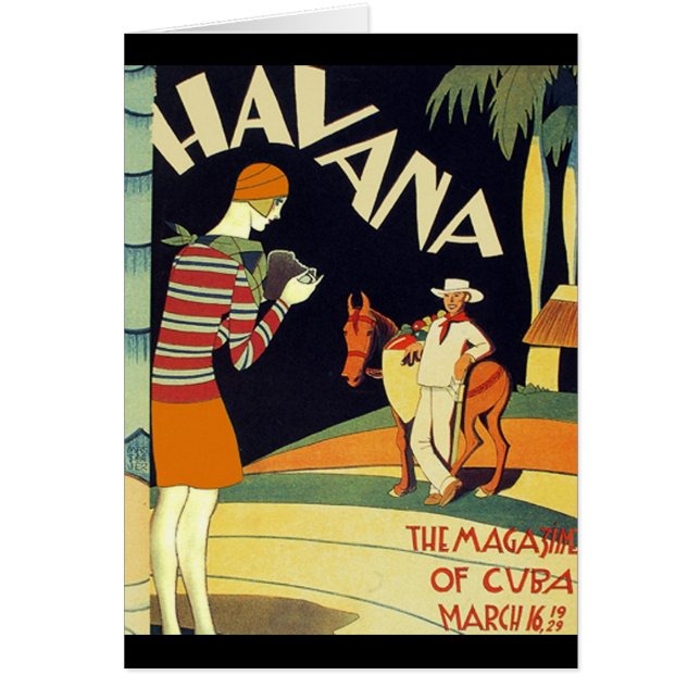 Havana Cuba Art Deco Cover Vintage Art (Front)