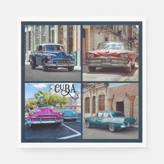 Havana CUBA Cars Napkin (Front)