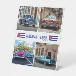 Havana CUBA Cars Pedestal Sign
