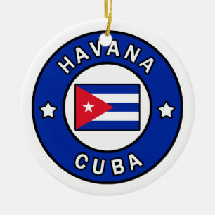 Havana Cuba Ceramic Tree Decoration