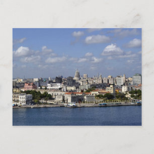 Havana Cuba City Skyline Buildings Water Postcard