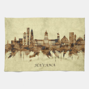 Havana Cuba Cityscape Tea Towel