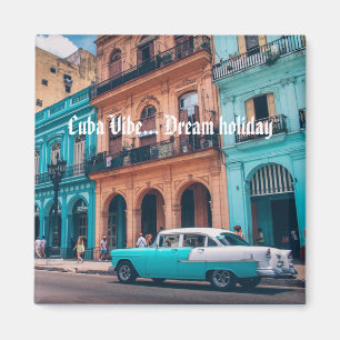 Havana Cuba Colorful  Car City  'Cuba vibe' Magnet