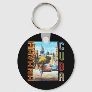 Havana Cuba Fine Art - Capitolio Woman Key Ring