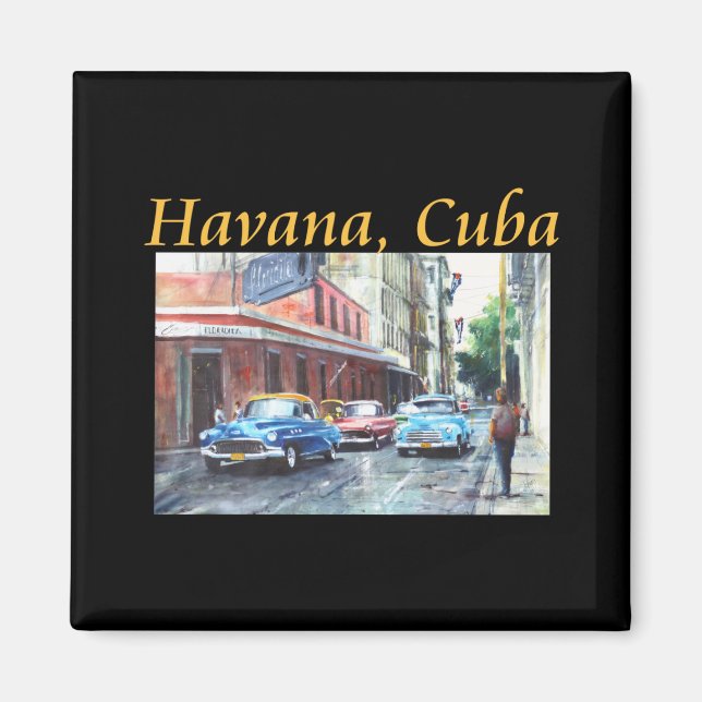 Havana Cuba Floridita Art Magnet (Front)