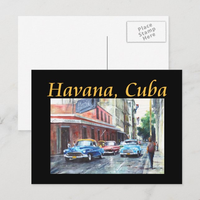 Havana Cuba Floridita Art Postcard (Front/Back)