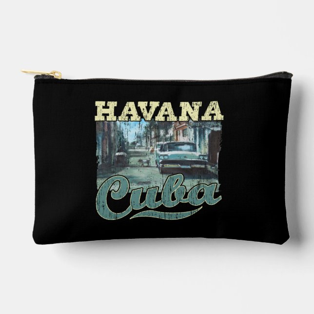 Havana Cuba Graffiti Street Art - Love Habana Accessory Pouch (Front)