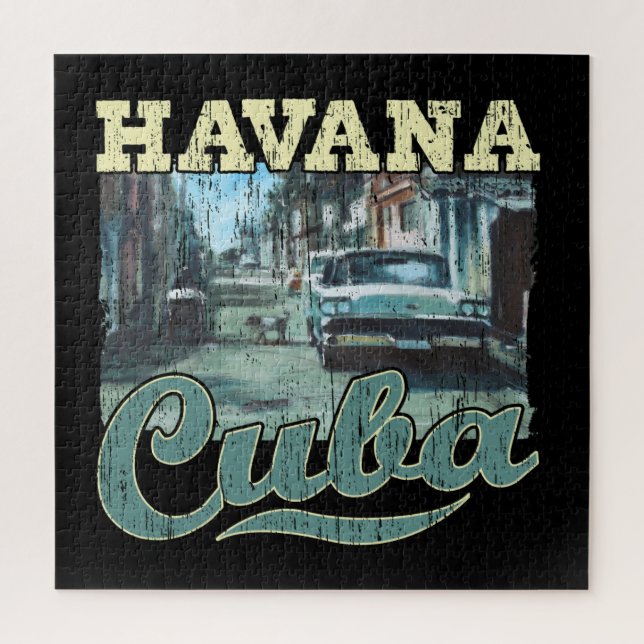 Havana Cuba Graffiti Street Art - Love Habana Jigsaw Puzzle (Vertical)