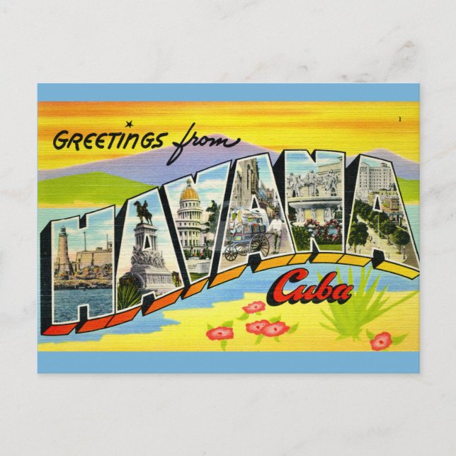  Havana Cuba Greetings Postcard (Front)
