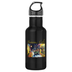 Havana Cuba - Habana Vieja Night Scene Fine Art 532 Ml Water Bottle