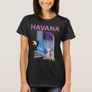 Havana Cuba Night Retro Travel T-Shirt