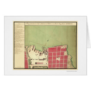 Havana Cuba Old City Map 1720