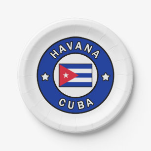 Havana Cuba Paper Plate