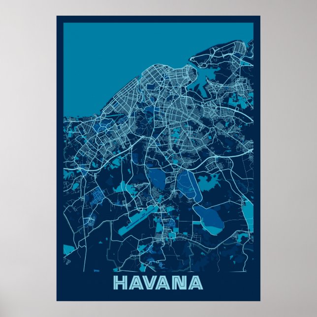 Havana - Cuba Peace City Map Poster (Front)