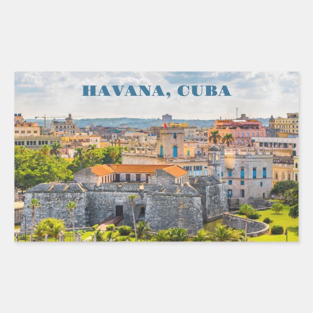 Havana CUBA Rectangular Sticker (Front)