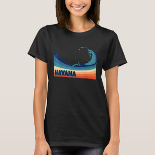 Havana Cuba Retro Surf Sailing & Fishing Vacation T-Shirt