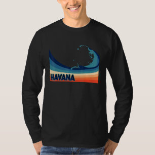 Havana Cuba Retro Surf Sailing & Fishing Vacation T-Shirt