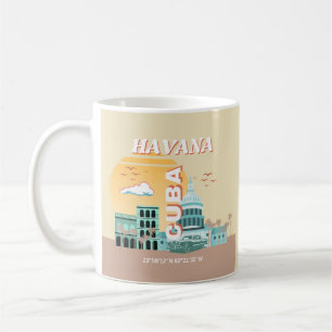 Havana Cuba Retro Travel Art Coffee Mug