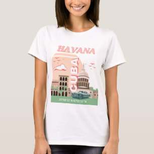 Havana Cuba Retro Vintage Art T-Shirt