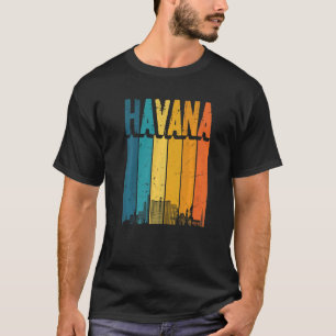 Havana Cuba Retro Vintage Sunset Skyline Havana T-Shirt