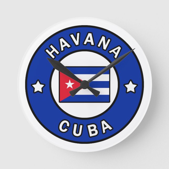Havana Cuba Round Clock (Front)
